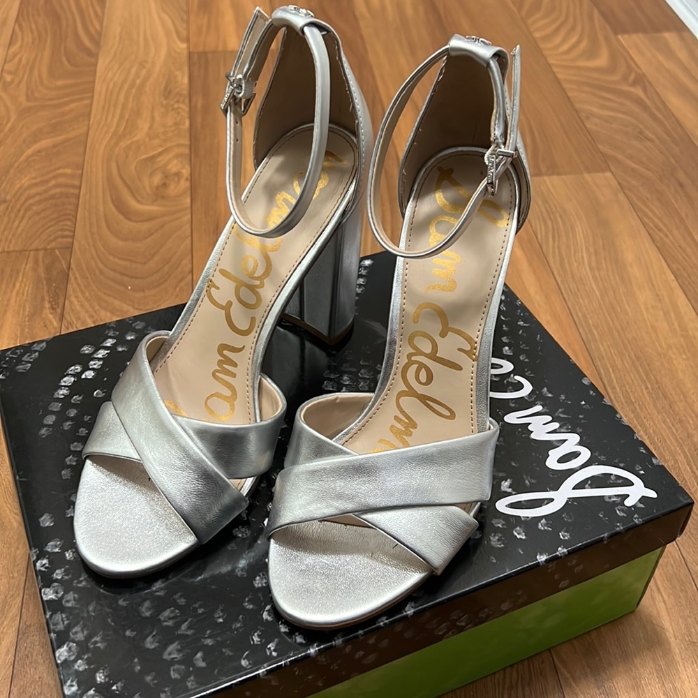 Sam Edelman Silver Yaro Heels